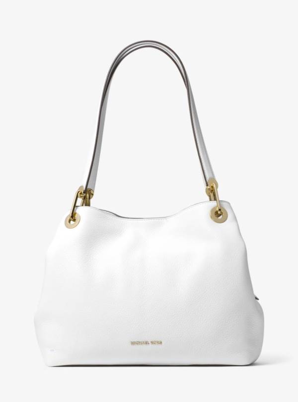 Damske Taška Cez Rameno Michael Kors Raven Large Leather Biele - Kabelky Michael Kors Levně | HCSQI-0516